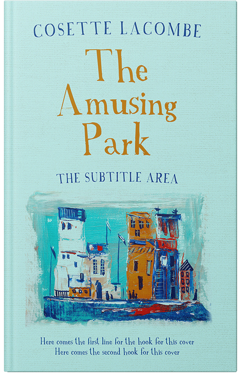 Front view of Premade Abstract Book Cover - Jagged Ice