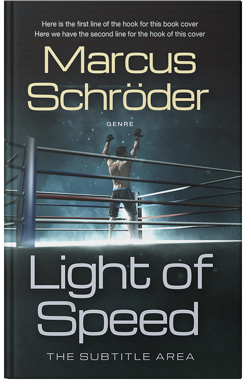 Front view of Premade Action & Adventure Book Cover - Outer Space