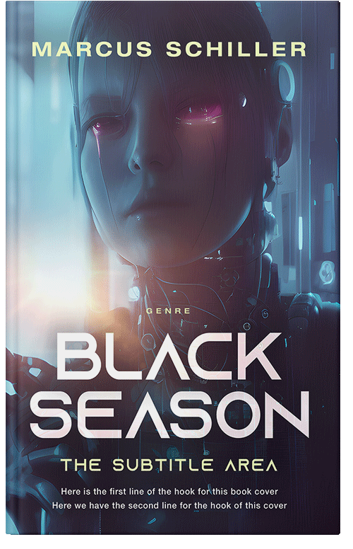 Front view of Premade Science Fiction Book Cover - Blackcurrant