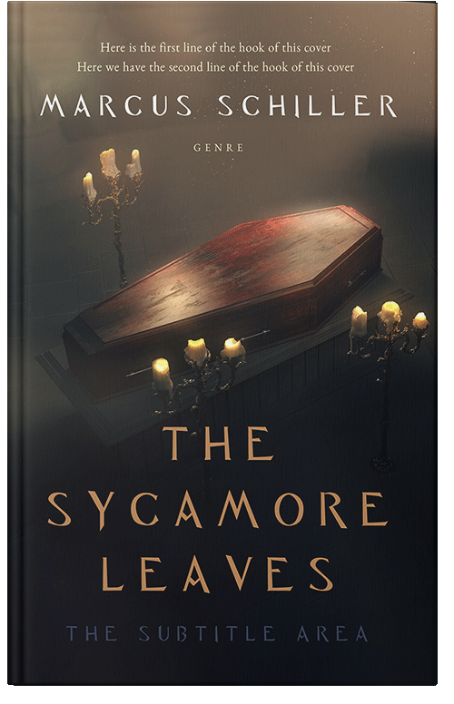 Front view of Premade Horror Book Cover - Shark