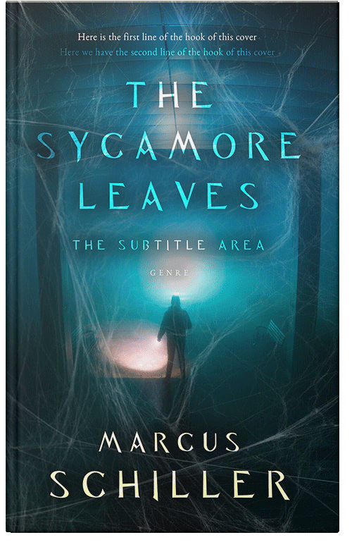 Front view of Premade Horror Book Cover - Black