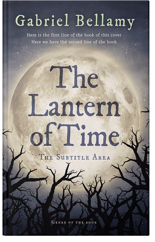 Front view of Premade Horror Book Cover - Steel Gray