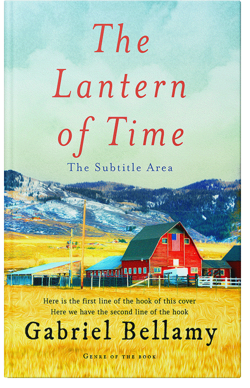 Front view of Premade Western Book Cover - Peppermint