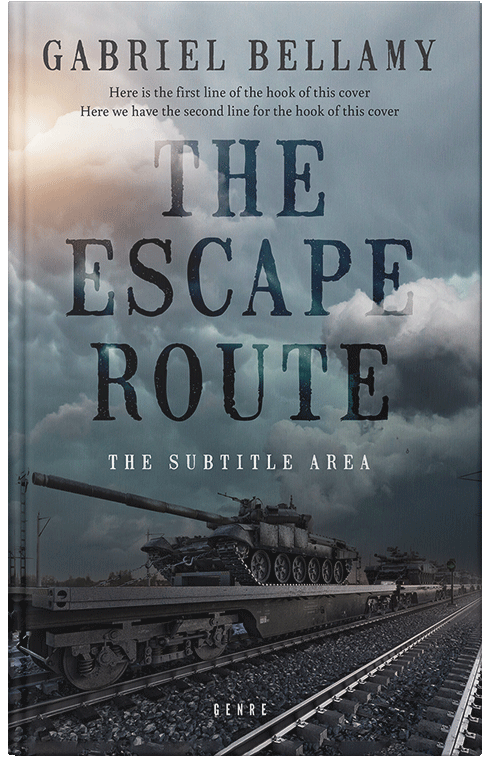 Front view of Premade Action & Adventure Book Cover - River Bed