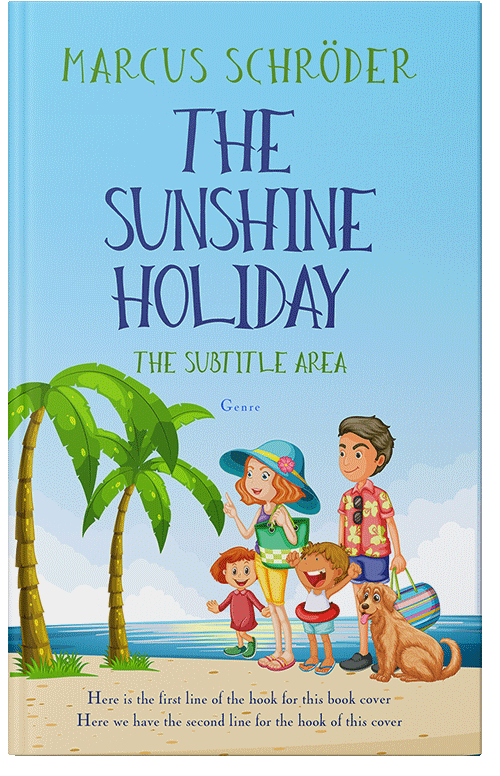 Front view of Premade Travel Book Cover - Jordy Blue