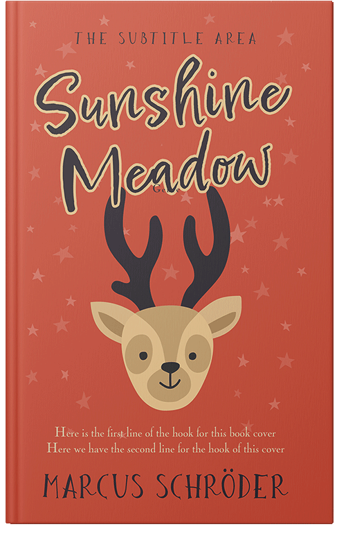 Front view of Premade Children's Book Cover - Flame Pea