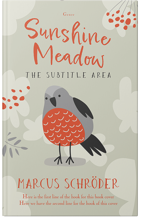 Front view of Premade Children's Book Cover - Timberwolf