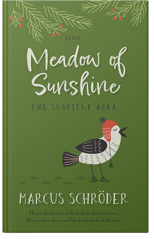 Front view of Premade Abstract Book Cover - Crete