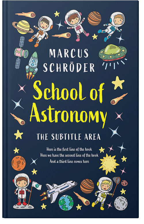 Front view of Premade Education Book Cover - Elephant