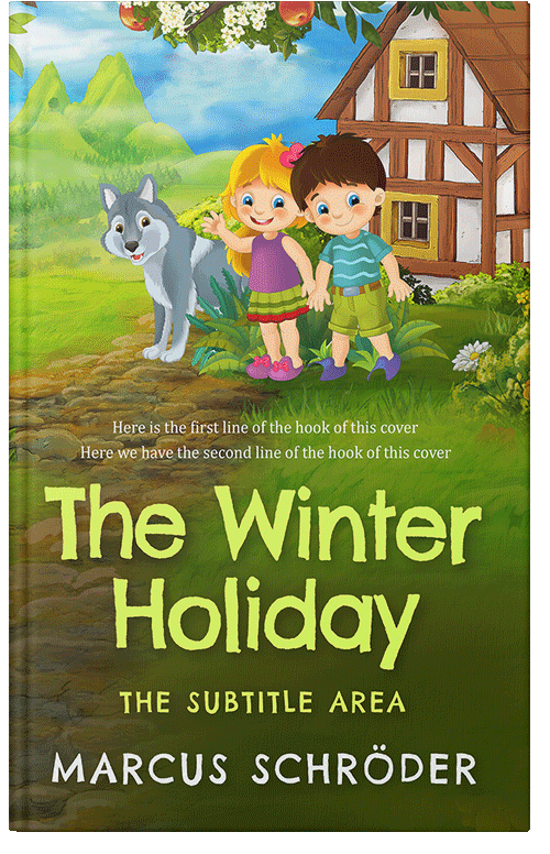 Front view of Premade Children's Book Cover - Saratoga