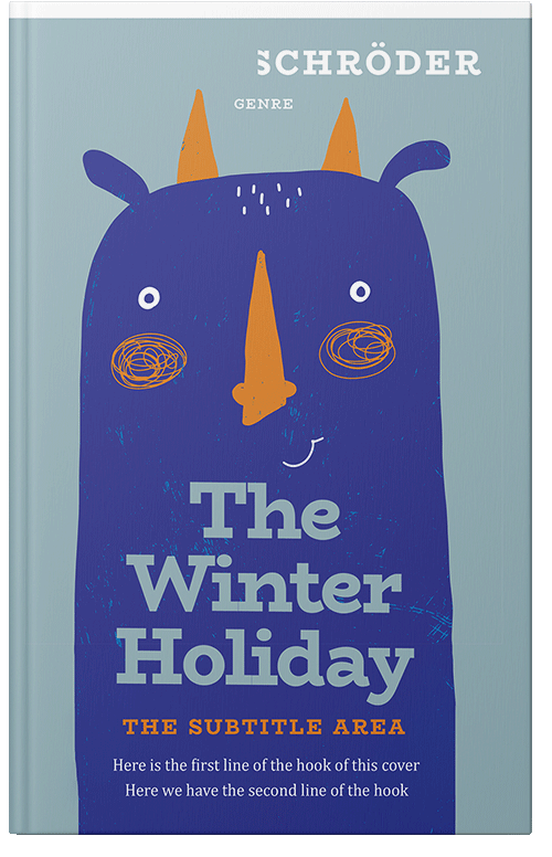 Front view of Premade Children's Book Cover - Chambray