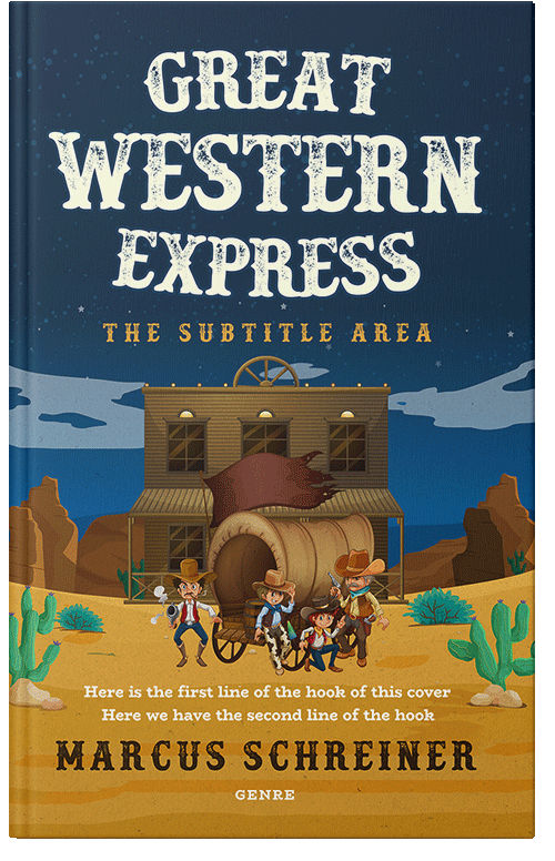 Front view of Premade Children's Book Cover - Apache