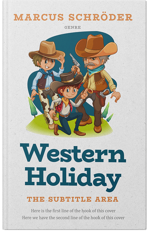 Front view of Premade Children's Book Cover - Blue Dianne