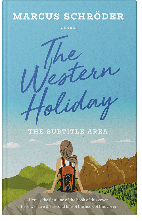 Front view of Premade Travel Book Cover - Half Baked