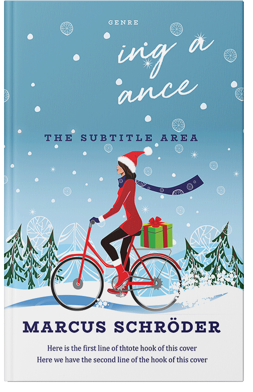 Front view of Premade Chick Lit Book Cover - Fountain Blue