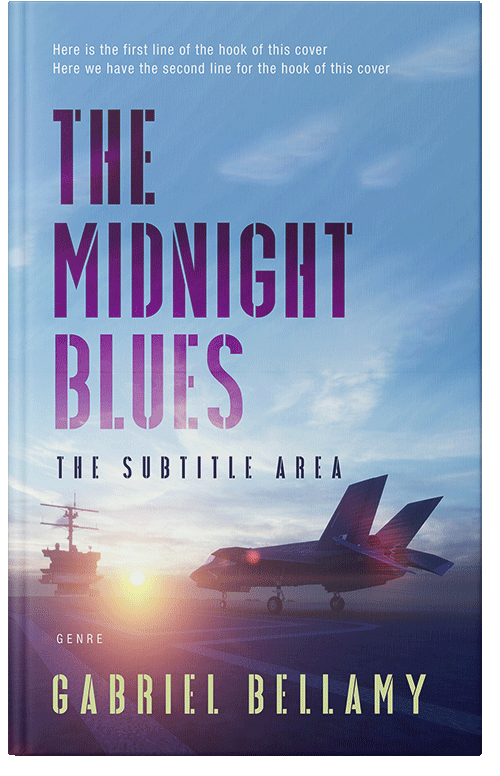 Front view of Premade Action & Adventure Book Cover - Polo Blue