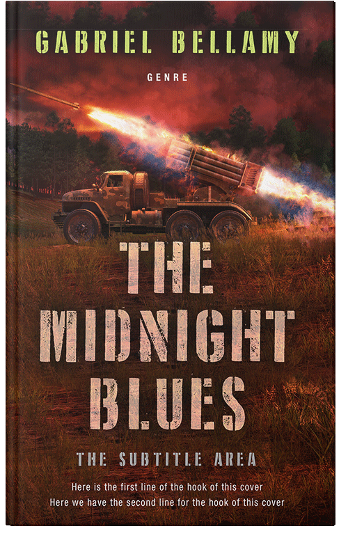 Front view of Premade Action & Adventure Book Cover - Paco