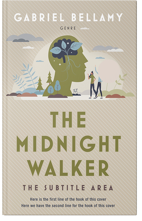 Front view of Premade Self-Improvement & Self-Help Book Cover - Sisal