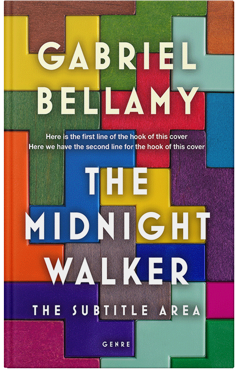 Front view of Premade Abstract Book Cover - Bright Gray