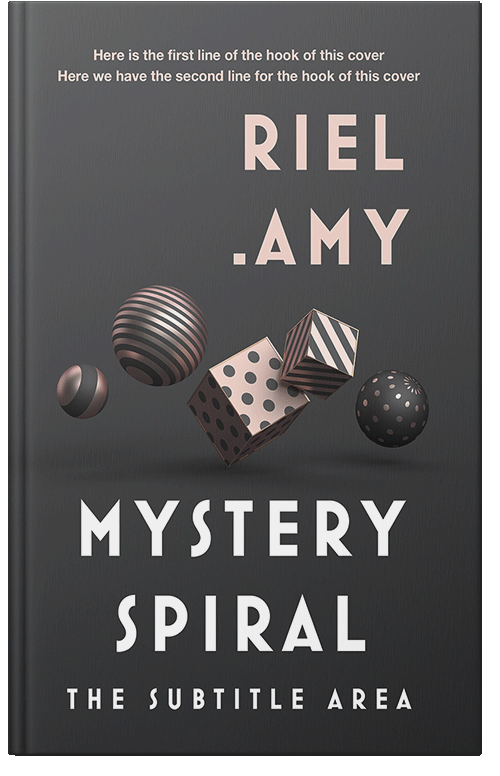 Front view of Premade Abstract Book Cover - Ship Gray