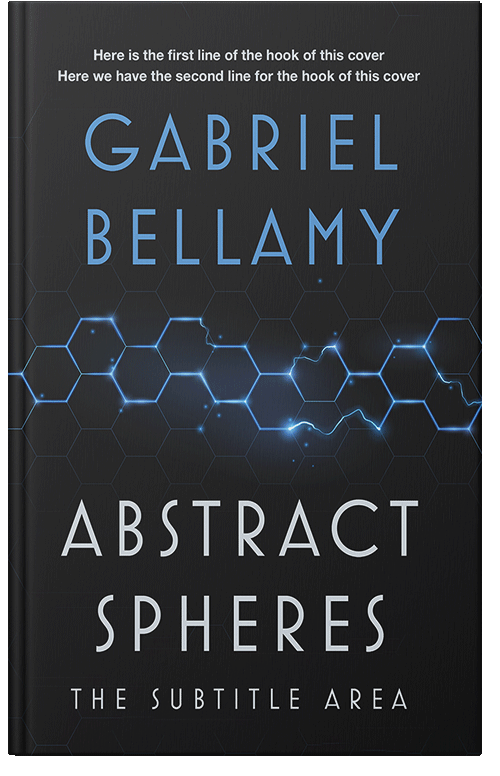 Front view of Premade Abstract Book Cover - Shark