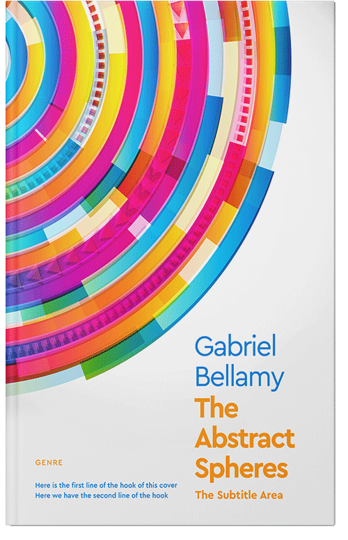 Front view of Premade Abstract Book Cover - Ebb