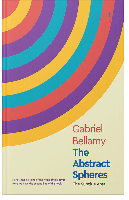 Front view of Premade Abstract Book Cover - Cerulean