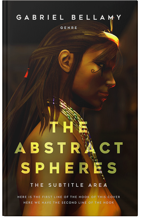 Front view of Premade Fantasy Book Cover - Graphite