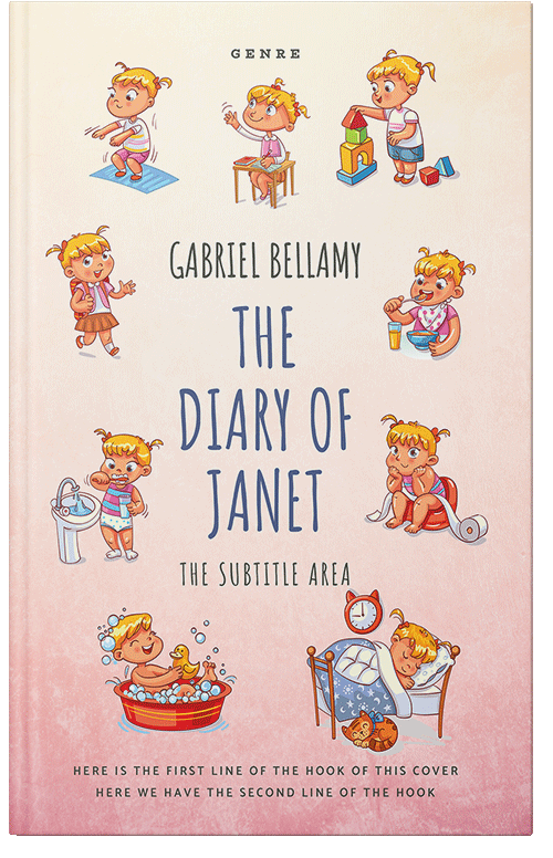 Front view of Premade Education Book Cover - Linen