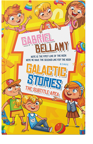 Pre Made Book Cover Lightning Yellow