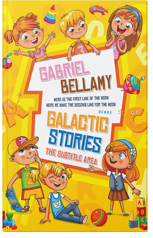 Front view of Premade Teen & Young Adult Book Cover - Lightning Yellow