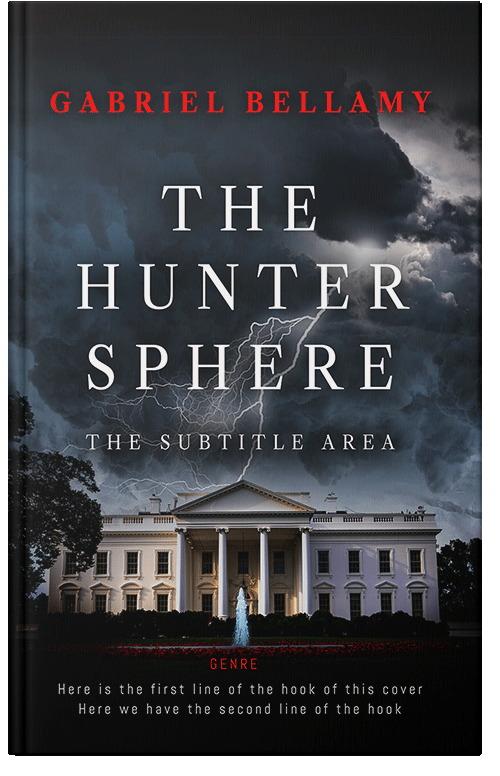 Front view of Premade Action & Adventure Book Cover - Shark