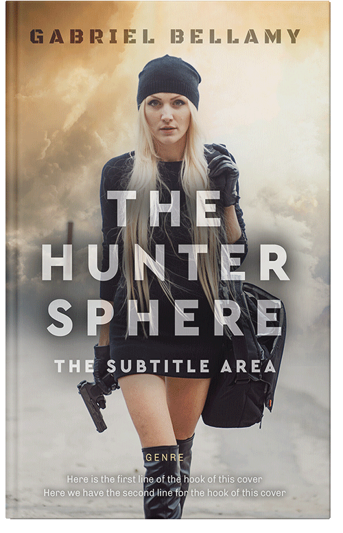 Front view of Premade Action & Adventure Book Cover - Soft Amber
