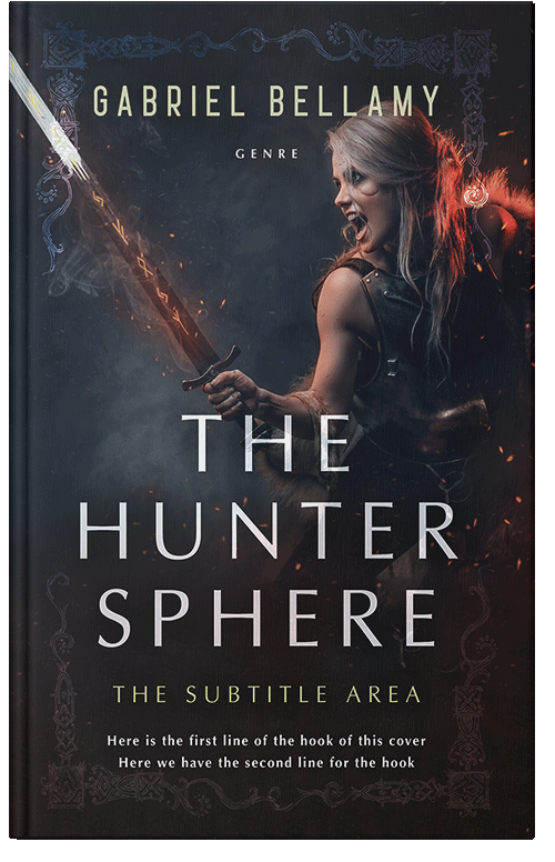 Front view of Premade Fantasy Book Cover - Shark