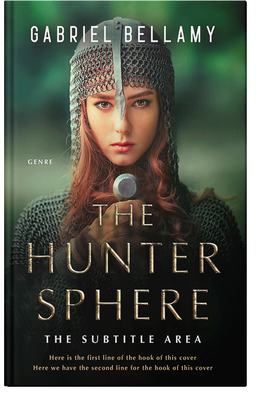 Front view of Premade Fantasy Book Cover - Hunter Green