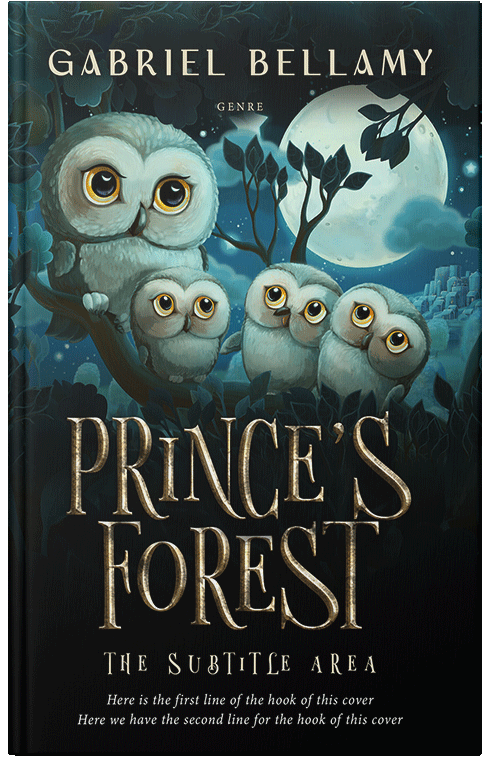 Front view of Premade Children's Book Cover - Powder Ash