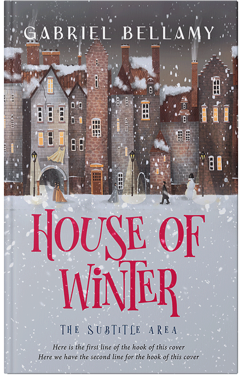 Front view of Premade Fantasy Book Cover - Gray Suit