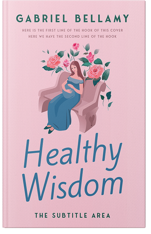 Front view of Premade Health & Mind & Body Book Cover - Azalea
