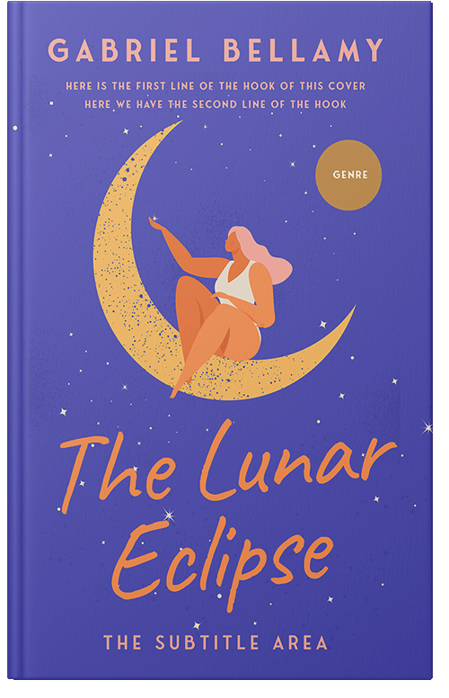 Front view of Premade Chick Lit Book Cover - Blue Violet