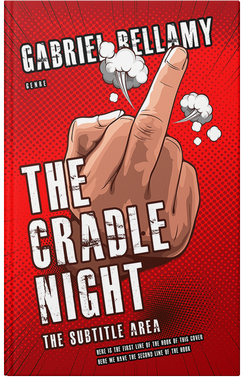 Front view of Premade Abstract Book Cover - Thunderbird