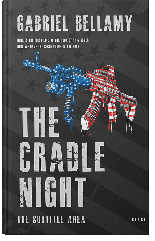 Front view of Premade Action & Adventure Book Cover - Shark