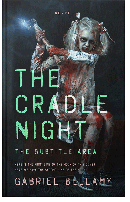 Front view of Premade Horror Book Cover - Woodsmoke