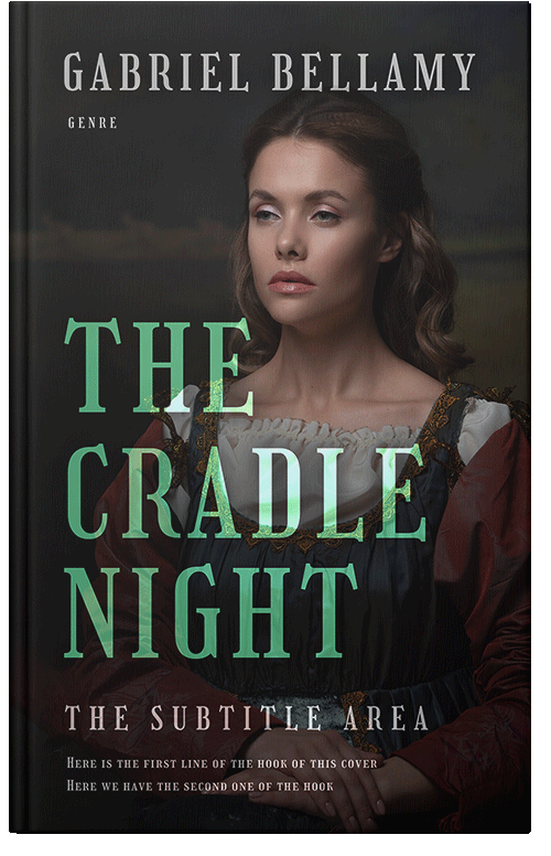 Front view of Premade Historical Book Cover - Cocoa Brown