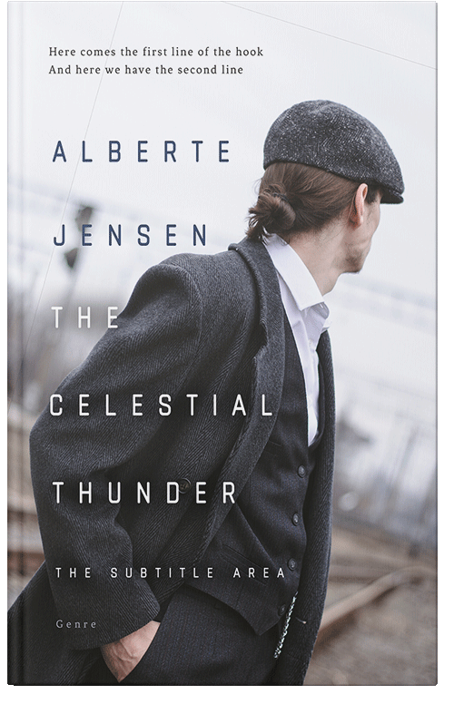 Front view of Premade Historical Book Cover - Shark