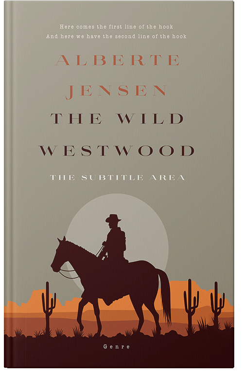 Front view of Premade Action & Adventure Book Cover - Gray Olive