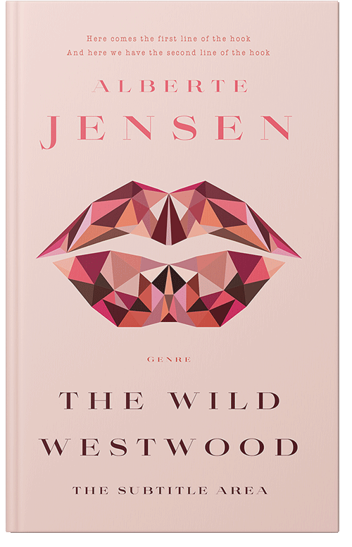 Front view of Premade Chick Lit Book Cover - Almond