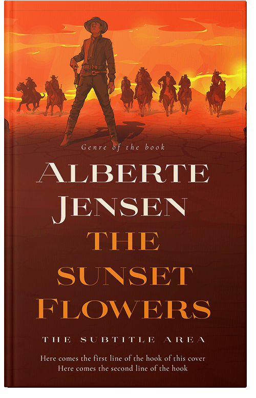 Front view of Premade Action & Adventure Book Cover - Rustic Red