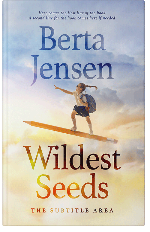 Front view of Premade Education Book Cover - Timberwolf