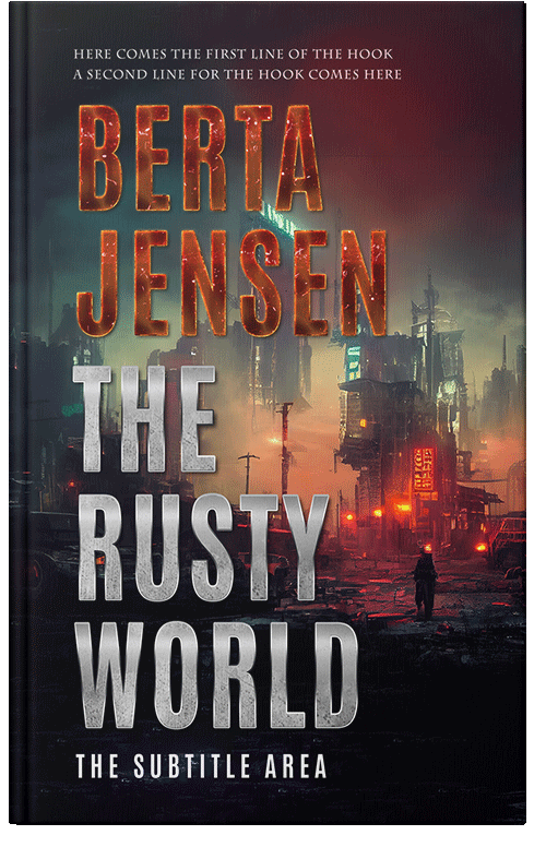 Front view of Premade Apocalyptica Book Cover - Cocoa Brown