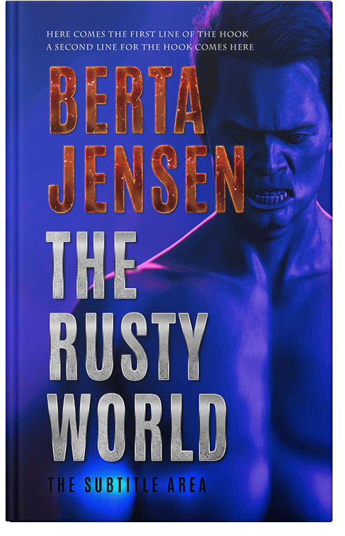 Front view of Premade Fantasy Book Cover - Persian Blue